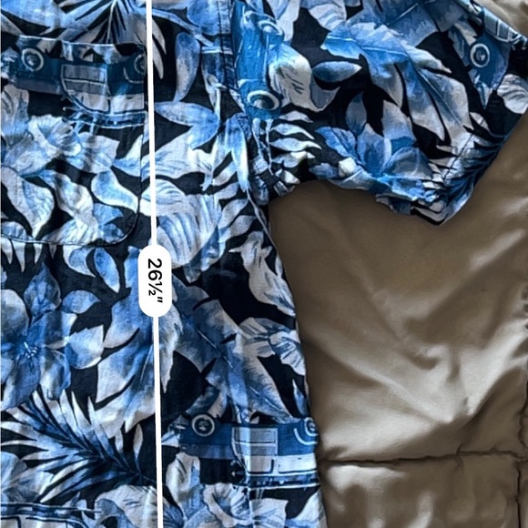 Large Panama Jack blue Hawaiian Woodie short sleeve button down - Picture 5 of 5